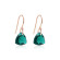 Marmara Sterling 925 Silver Earrings Emerald Rose Gold