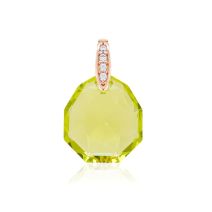 Marmara Sterling Majestic Pendant Rose Gold-plated Citrus Green