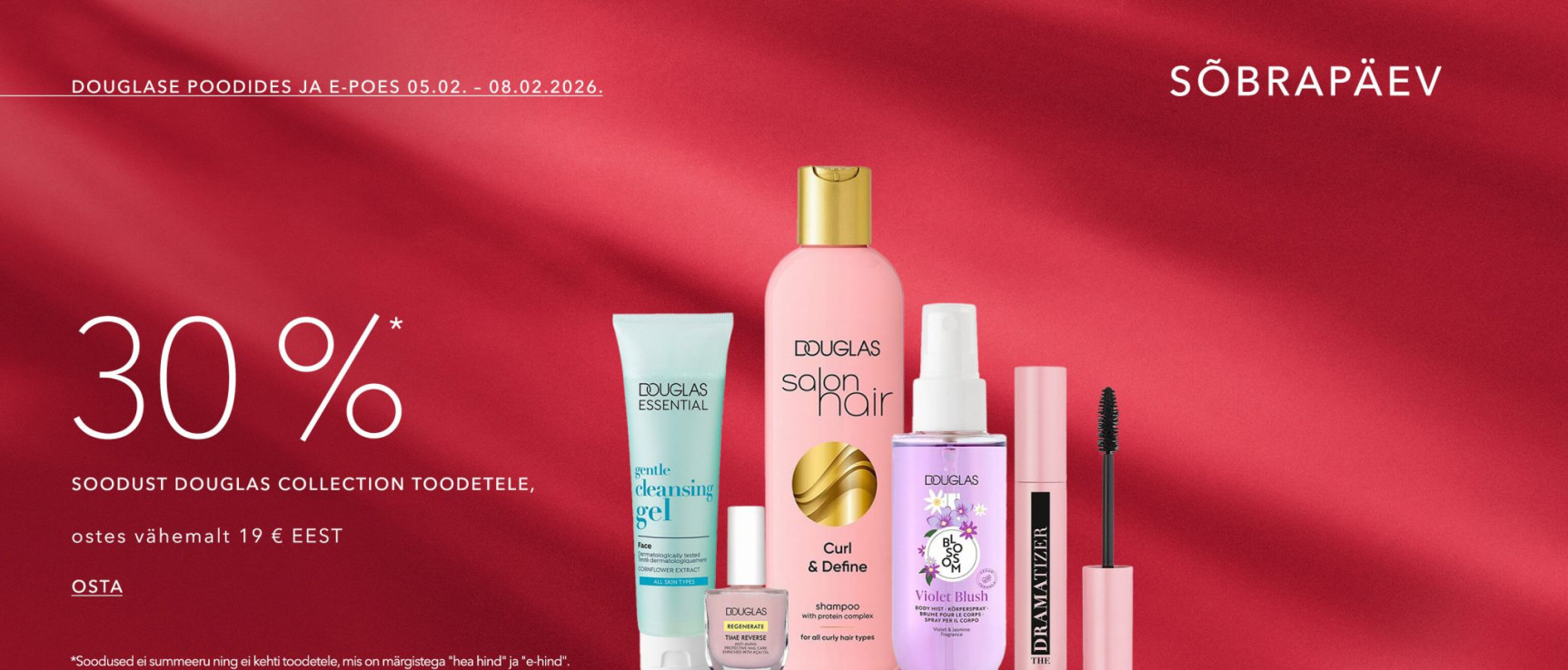 30%* Soodust Douglas Collection Ostes Vähemalt 19 Eur Eest.