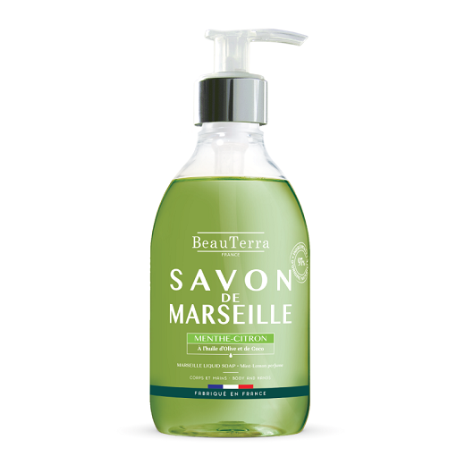 BEAUTERRA Marseille Liquid Soap Mint Lemon