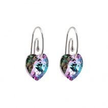 Marmara Sterling Heart Earrings - Austrian Crystals