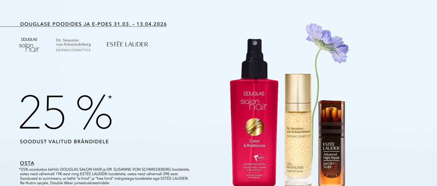 25% soodust valitud brandidele