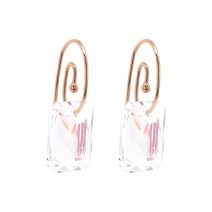 Emerald Cut Earrings Crystal Shimmer