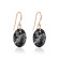 Marmara Sterling 925 Silver Earrings Silver Night Rose Gold