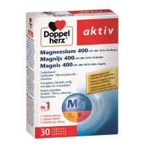 Doppelherz Aktiv Magnijs 400 + B1+B6+B12   (Sirdij, enerģijai un muskuļiem)