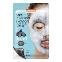 Purederm Deep Purifying Black O2 Bubble Mask Charcoal  (Kokogļu burbuļu maska)
