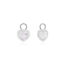 Marmara Sterling Silver Mop Heart Charms