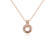 Marmara Sterling Trinity Necklace  Rose Gold-plated