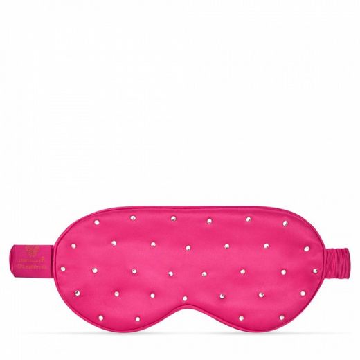 Crystallove Crystalized Silk Eye Mask - Hot Pink