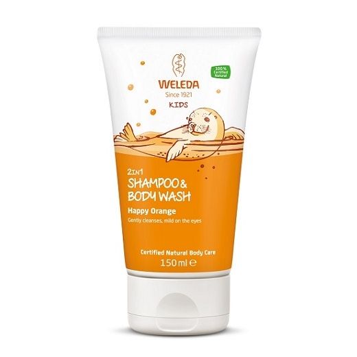 WELEDA Kids 2 in 1 Shower and Shampoo Happy Orange