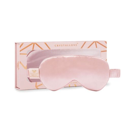 Crystallove Silk Eye Mask - Rose