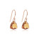 Marmara Sterling 925 Silver Earrings Light Amber Rose Gold