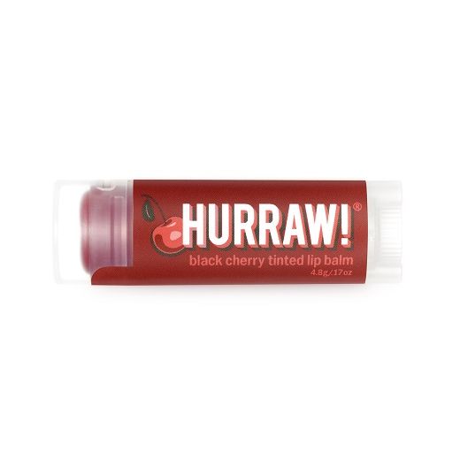 Hurraw! Black Cherry Tinted Lip Balm  (Melno ķiršu krāsas lūpu balzāms)