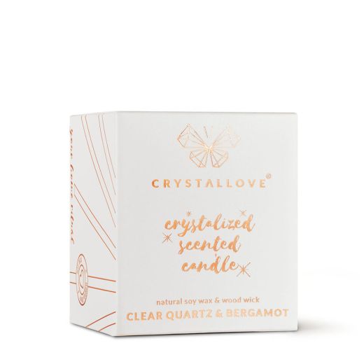 Crystallove Crystalized Scented Candle Clear Quartz & Bergamot
