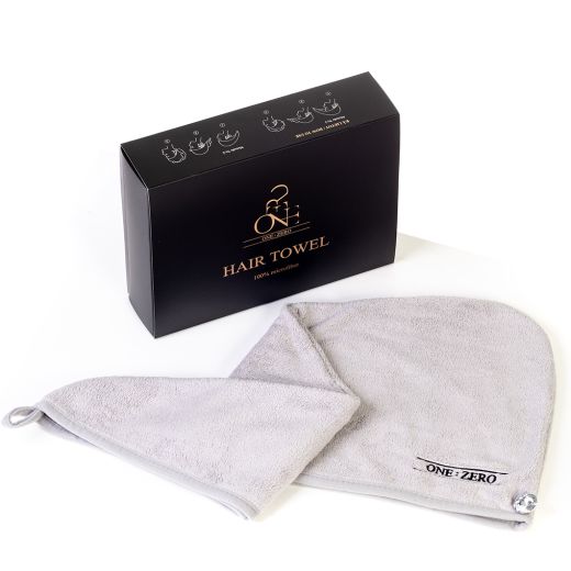 ONE:ZERO Hair Towel With Crystal Button 