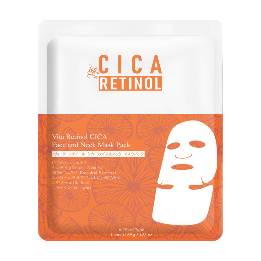 MITOMO Vita Retinol Cica Mitomo Face And Neck Mask Pack