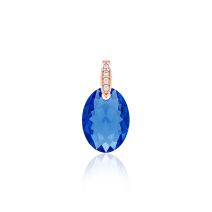 Marmara Sterling 925 Silver Pendant Sapphire Rose Gold