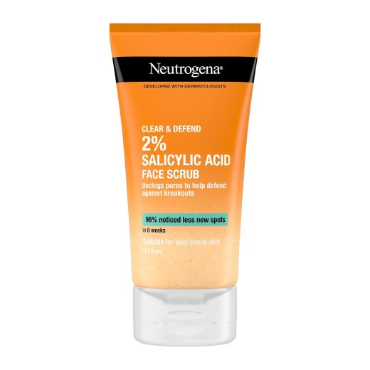 NEUTROGENA Clear&Defend 2% Salicylic Acid Face Scrub