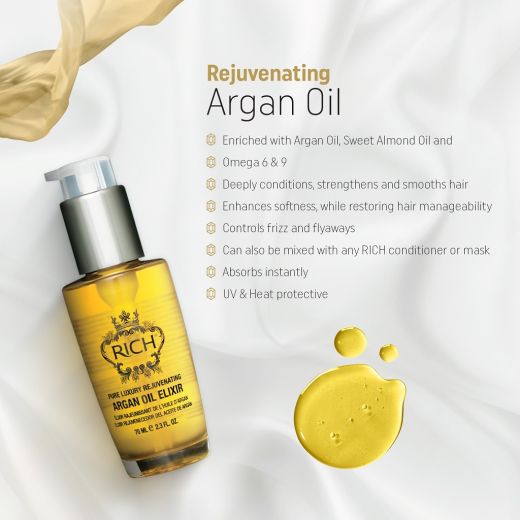 Rich Pure Luxury Rejuvenating Argan Oil Elixir 