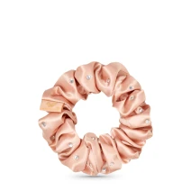 CRYSTALLOVE Crystalized Silk Scrunchie - Rose Gold