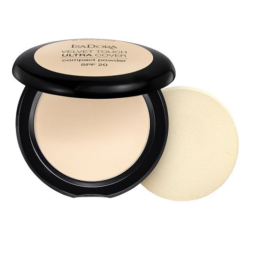 Isadora Velvet Touch Ultra Cover Compact Powder SPF 20  (Kompaktais pūderis SPF 20)