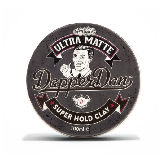 Dapper Dan Ultra Matte Super Hold Clay  (Stipras fiksācijas māli ar ultra matējošu efektu)