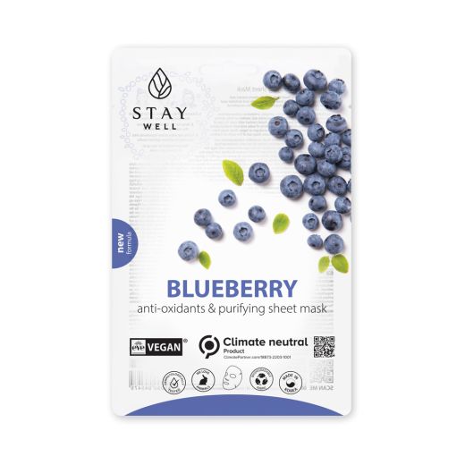 STAY WELL Vegan Sheet Mask - Blueberry