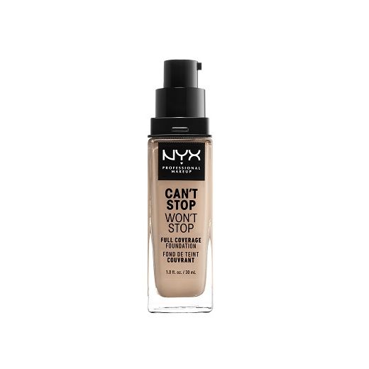 NYX Professional Makeup Can`t Stop Wan`t Stop Full Coverage Foundation  (Pilnīgas sedzamības tonālai