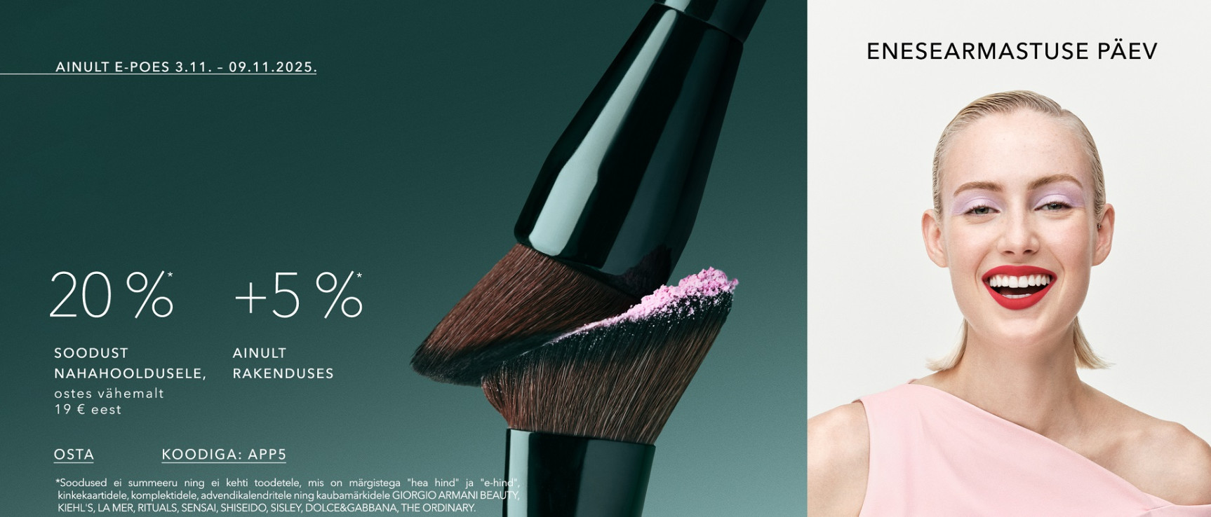 -20% nahahooldusele, ostes nahahooldust vähemalt 19 EUR