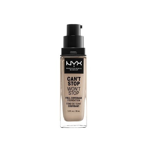 NYX Professional Makeup Can`t Stop Wan`t Stop Full Coverage Foundation  (Pilnīgas sedzamības tonālai