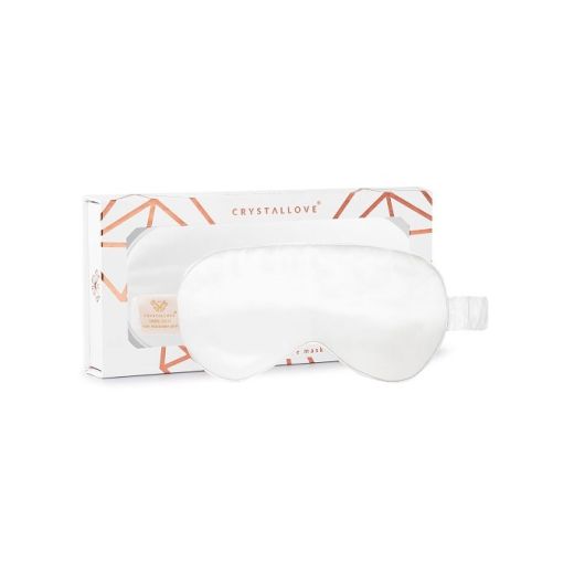 CRYSTALLOVE Silk Eye Mask - Ivory