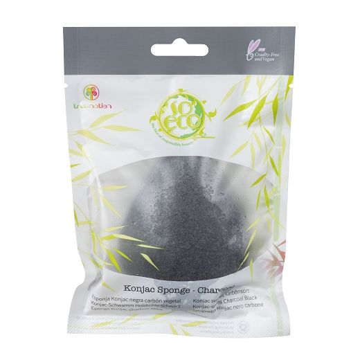 SoEco Konjac Sponge - Charcoal  (Maigi attīrošs sejas mazgāšanas sūklis - kokogles)