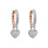 Marmara Sterling Pave Heart Charm Earrings