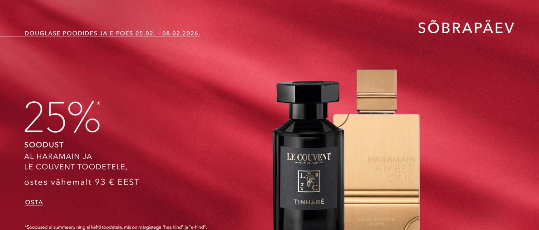  25%* Soodust Le Couvent, Al Haramain Ostes Vähemalt 93 Eur Eest.