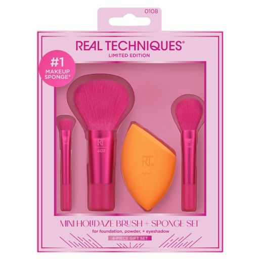 REAL TECHNIQUES Mini Holidaze Brush + Sponge Set