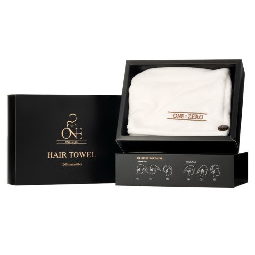 ONE:ZERO Hair Towel With Coconut Button