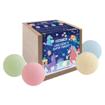 BEAUTY JAR Unicorn's Bath Party Bath Bomb Gift Set