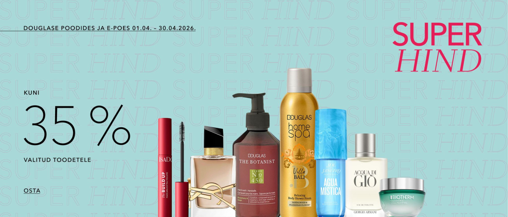 Douglase Poodides Ja E-poes kuni 35% valitud toodetele