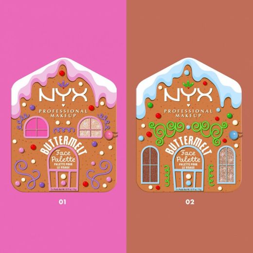 NYX PROFESSIONAL MAKEUP Buttermelt Face Palette Blush & Highlighter Duo 