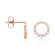 Marmara Sterling 925 Silver Earrings Rose Gold