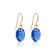 Marmara Sterling 925 Silver Earrings Sapphire Rose Gold