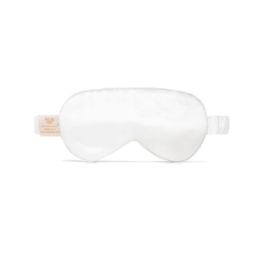 CRYSTALLOVE Silk Eye Mask - Ivory