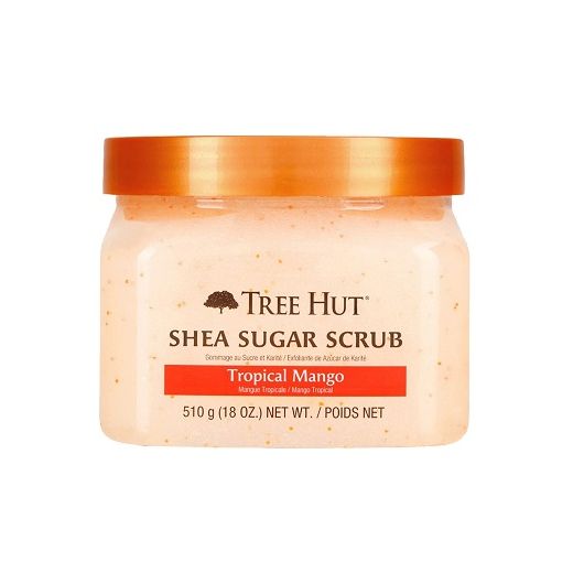 Tree Hut Shea Sugar Scrub Tropical Mango   (Cukura skrubis ķermenim)