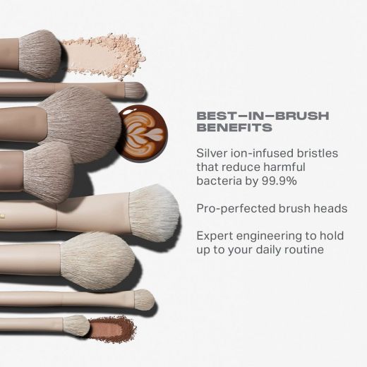 MORPHE Oat Latte 5-Piece Face & Eye Brush Set