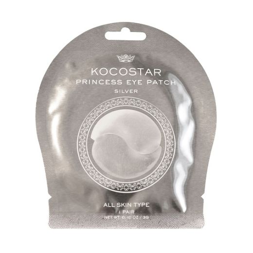 Kocostar Princess Eye Patch Silver 1 Pair  (Izlīdzinoša un mitrinoša hidrogēla maska acu zonai)