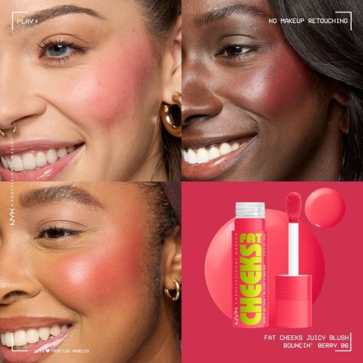 NYX PROFESSIONAL MAKEUP  Fat Cheeks Juicy Blush BOUNCIN BERRY
