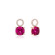 MARMARA STERLING 925 Silver Fuchsia Earring Pendants, Rose Gold