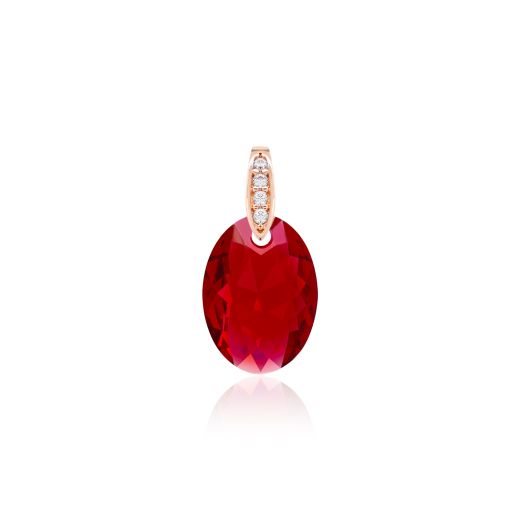 Marmara Sterling 925 Silver Pendant Scarlet Rose Gold