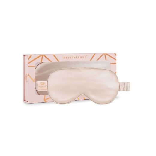 CRYSTALLOVE Silk Eye Mask - Gold