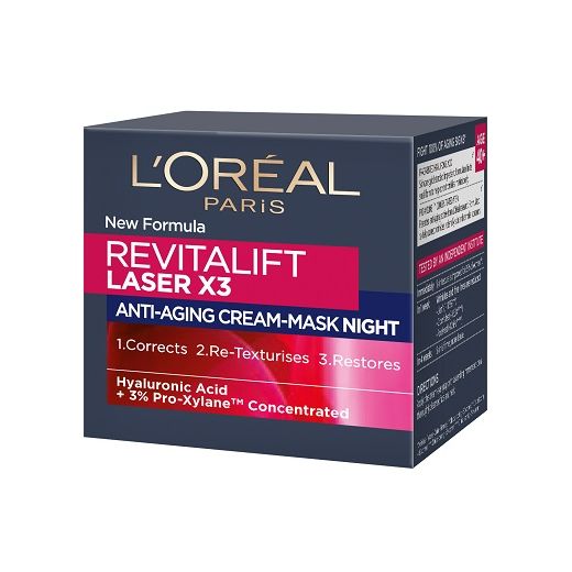 L'Oreal Paris Revitalift Laser X3 Night Cream  (Nakts sejas krēms)